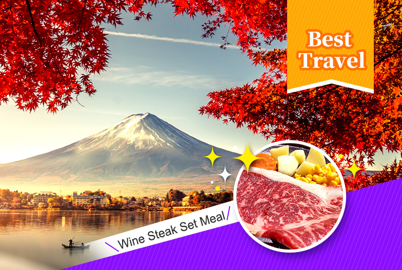 Mt. Fuji Classic Day Tour|Tokyo Dep|Wine Steak Meals Included
