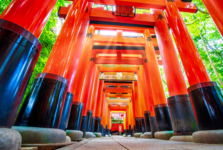 千本鳥居紅色隧道