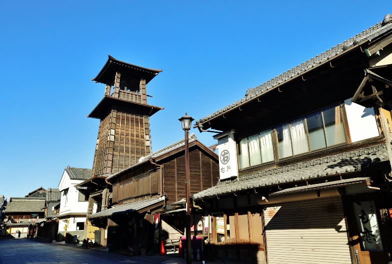 The historic Kurazukuri streetscape of 'Little Edo' Kawagoe.