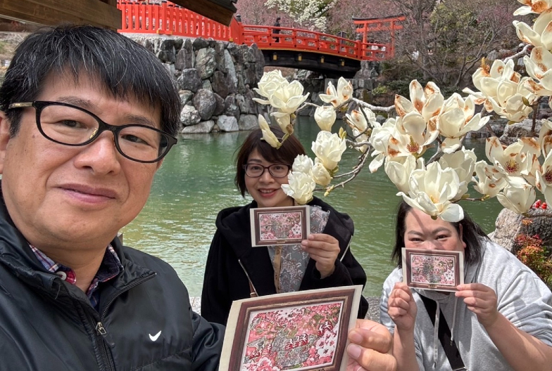 勝尾寺達摩集章明信片體驗